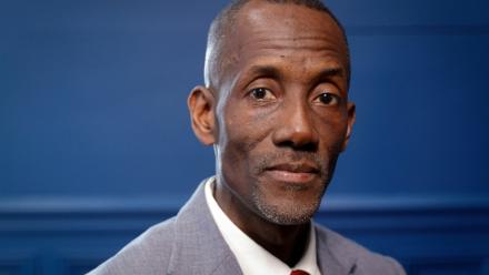 Le nouveau maire LFI de Saint-Denis, Bally Bagayoko, à Saint-Denis le 1er avril 2026