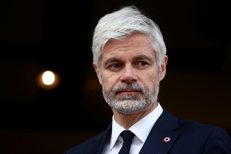 Le président du groupe LR à l'Assemblée nationale, Laurent Wauquiez, le 23 février 2026 à Albertville, en Savoie