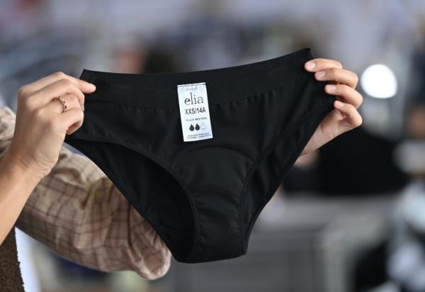 Une culotte menstruelle de la marque Elia, à Sauve, dans le Gard, le 29 septembre 2026