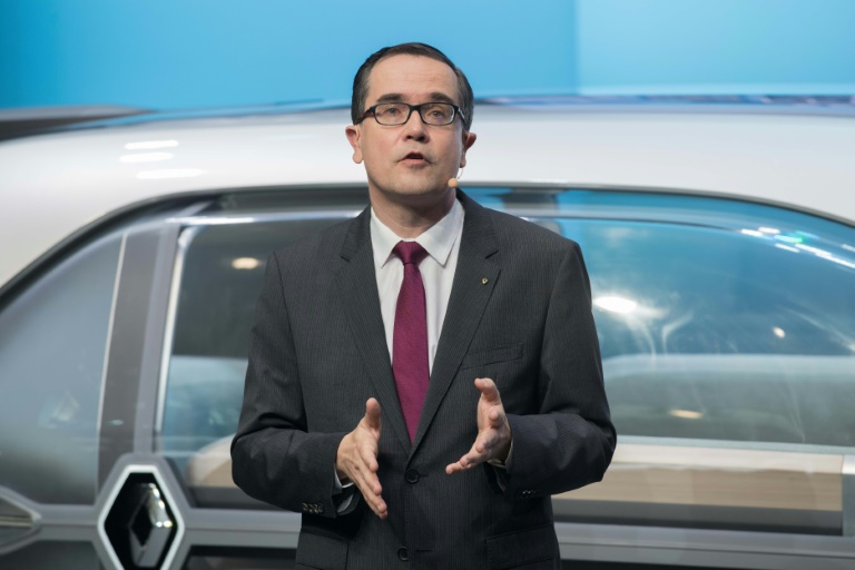 Le nouveau patron de Renault François Provost au Salon de l'auto de Pékin le 25 avril 2018