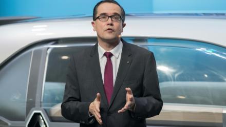 Le nouveau patron de Renault François Provost au Salon de l'auto de Pékin le 25 avril 2018