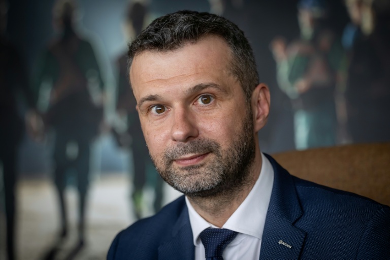 Piotr Krzyzewski, vice-président de KGHM, chargé des finances, le 27 mars 2026, à Varsovie, en Pologne 