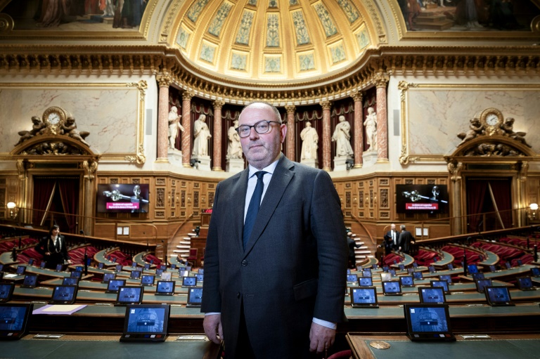 Le sénateur Laurent Duplomb (Les Républicains) à Paris, le 11 février 2025