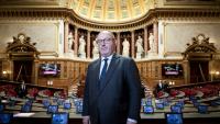 Le sénateur Laurent Duplomb (Les Républicains) à Paris, le 11 février 2025