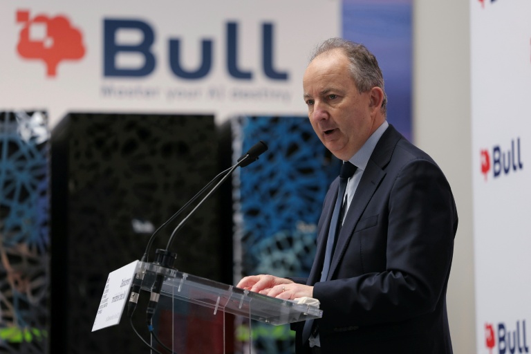 Emmanuel Le Roux, directeur général de Bull, lors d'un point presse sur le site de la société informatique aux Clayes-sous-Bois, le 3 avril 2026 dans les Yvelines