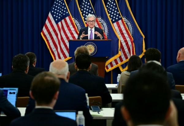 Jerome Powell lors d'une conférence de presse à Washington, le 29 octobre 2025