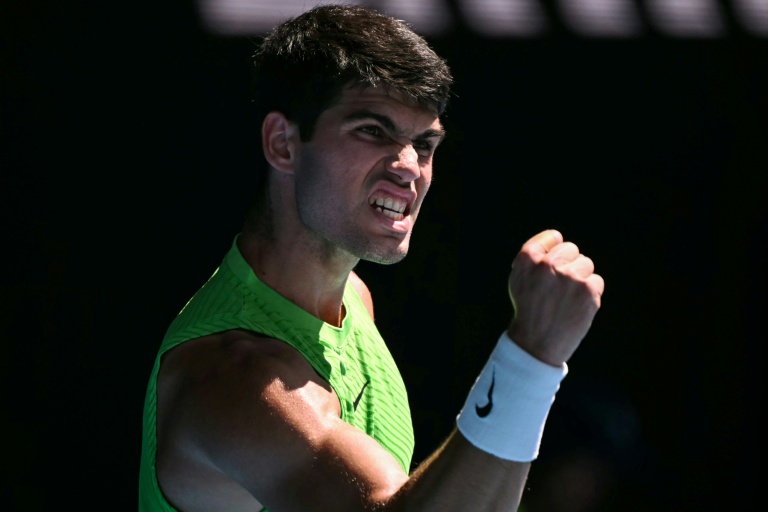 L'Espagnol Carlos Alcaraz lors de l'Open d'Australie, le 30 janvier 2026
