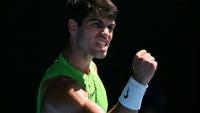 L'Espagnol Carlos Alcaraz lors de l'Open d'Australie, le 30 janvier 2026
