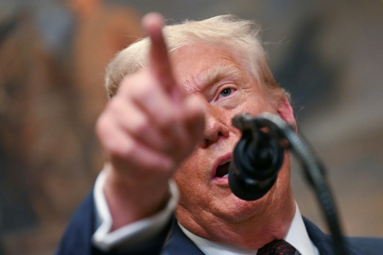 Le président américain Donald Trump s'exprime à la Maison-Blanche, le 31 juillet 2025 à Washington