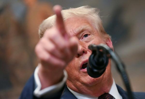 Le président américain Donald Trump s'exprime à la Maison-Blanche, le 31 juillet 2025 à Washington