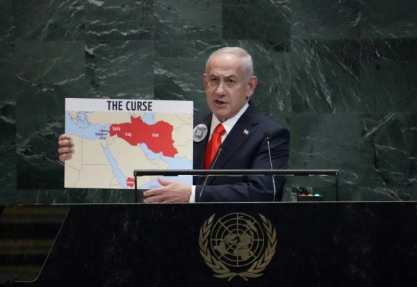 Le Premier ministre israélien Benjamin Netanyahu prononce un discours vendredi 26 septembre 2025 devant l'Assemblée générale de l'ONU.