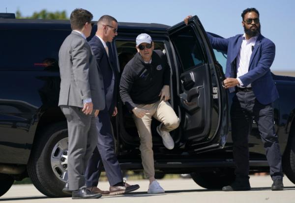 Le secrétaire d'Etat américain Marco Rubio arrive à la base aérienne d'Andrews, dans le Maryland, avant de s'envoler pour Israël, le 13 septembre 2025