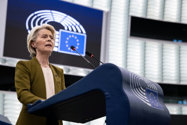 Ursula von der Leyen au Parlement européen à Strasbourg le 10 septembre 2025