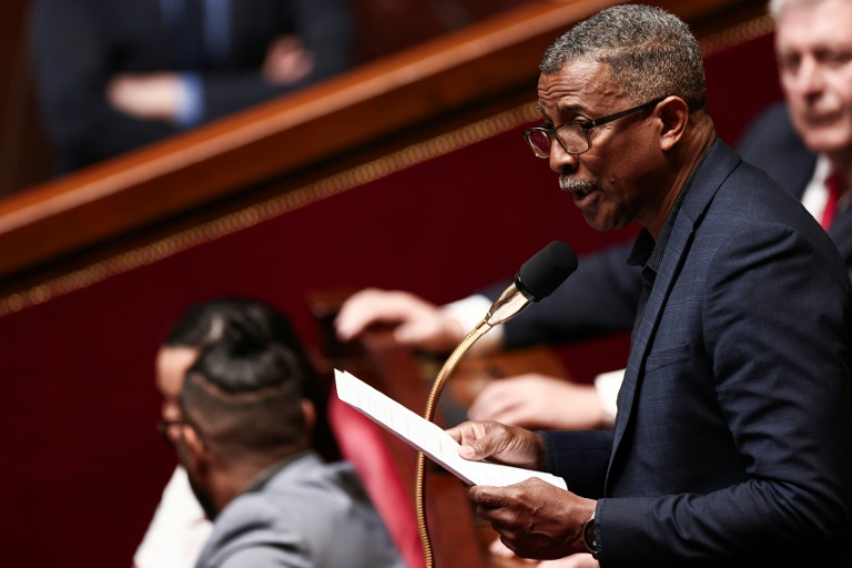 Le député de Guyane Jean-Victor Castor à l'Assemblée nationale, le 26 mars 2025 à Paris
