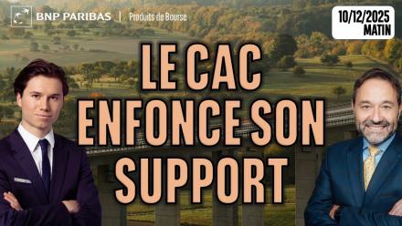 Le CAC enfonce son SUPPORT - 100 % Marchés - 10/12/2025 - M