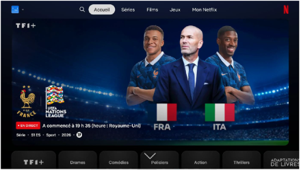 Solide démarrage pour TF1+ sur Netflix