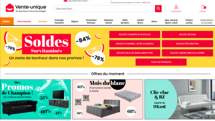 Vente-unique.com : bénéfice semestriel de 5 ME